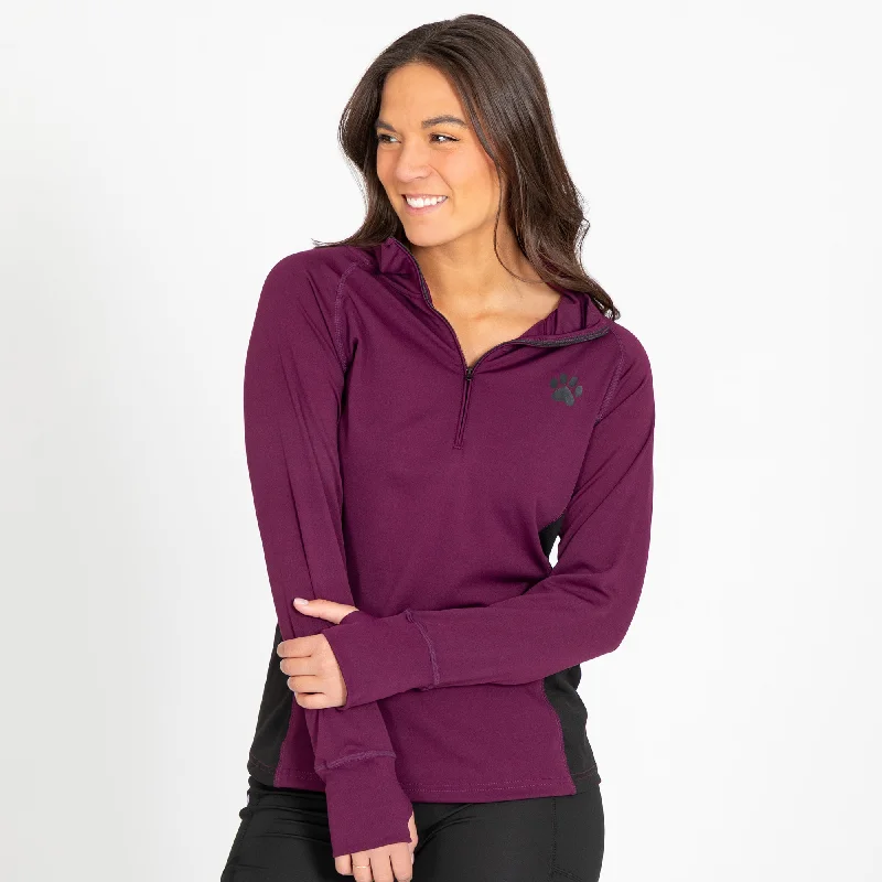 Purple / Quarter Zip Top / S