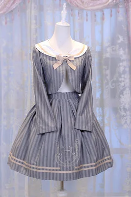 Chess Story~Preppy Style Violin Embroidery Lolita Suit