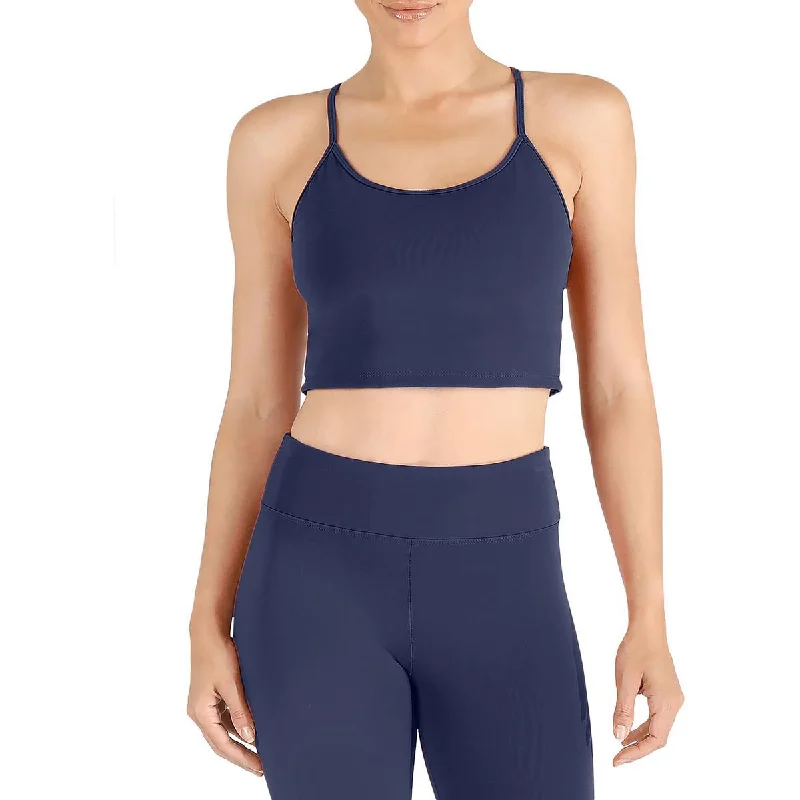 Koral Activewear Womens Leah Blackout Racerback Yoga Sports Bra