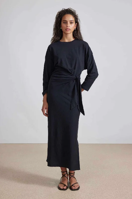 Long Sleeve Vanina Cinched Waist Dress