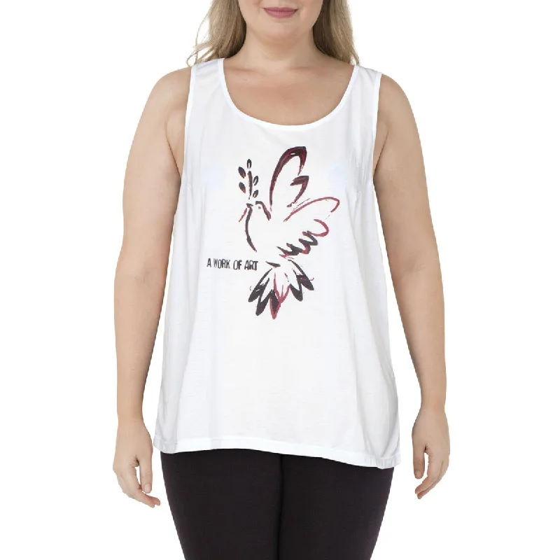 Taffy Womens Plus Work Of Art Fitness Yoga Tank Top