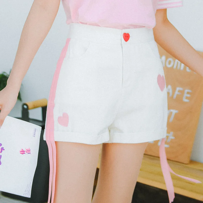 Love Ribbon Casual Shorts YV40067