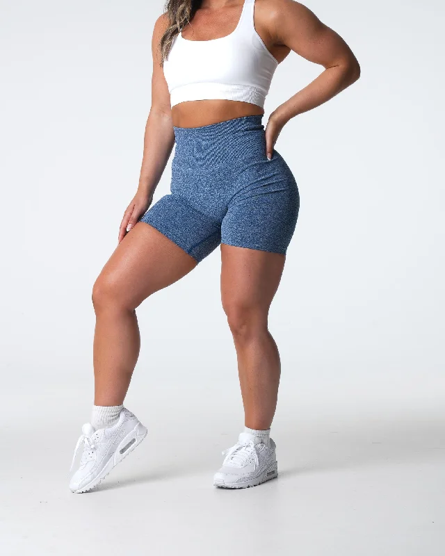 Slate Blue Scrunch Seamless Shorts