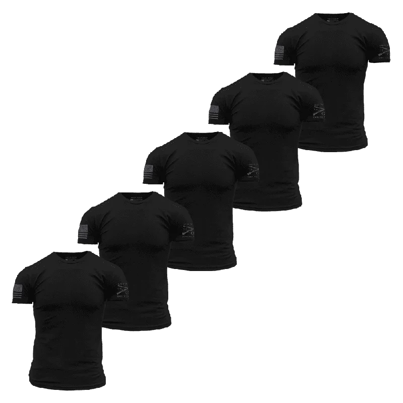 Basic T-Shirts - Black - 5 Pack