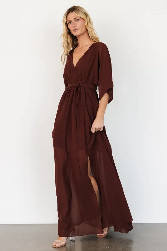 Kia Kimono Maxi Dress | Mahogany